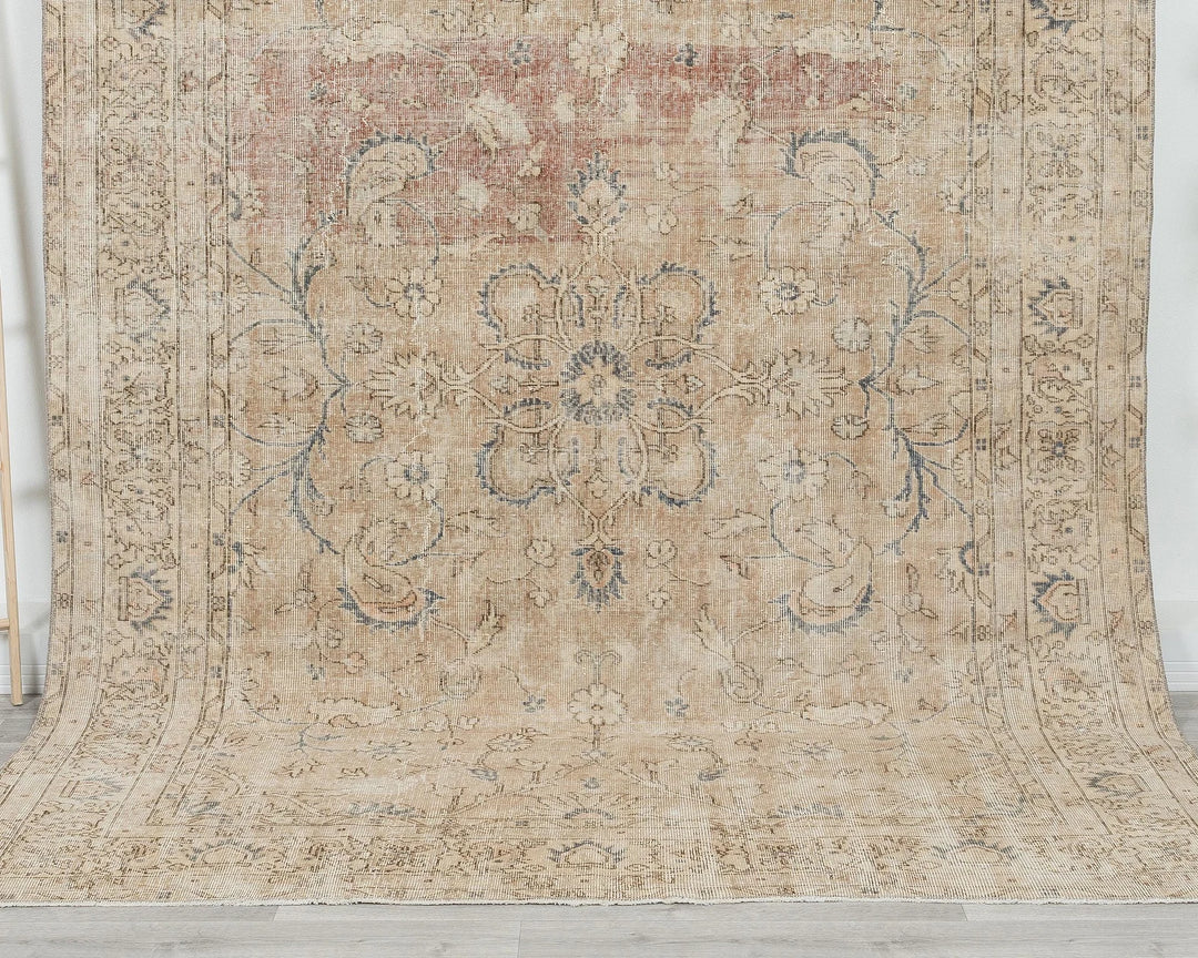 Multicolor Turkish Oushak Rug 6'10" x 9'5" Hand-Knotted | No. VR11119