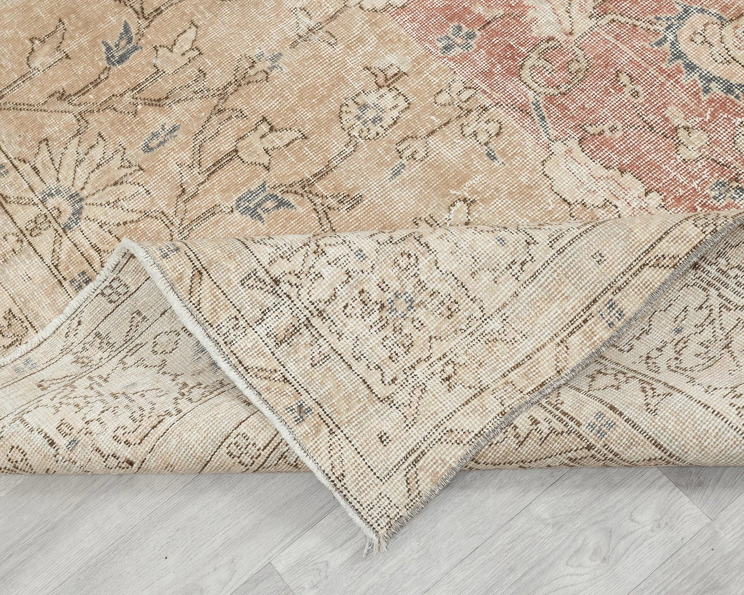Multicolor Turkish Oushak Rug 6'10" x 9'5" Hand-Knotted | No. VR11119