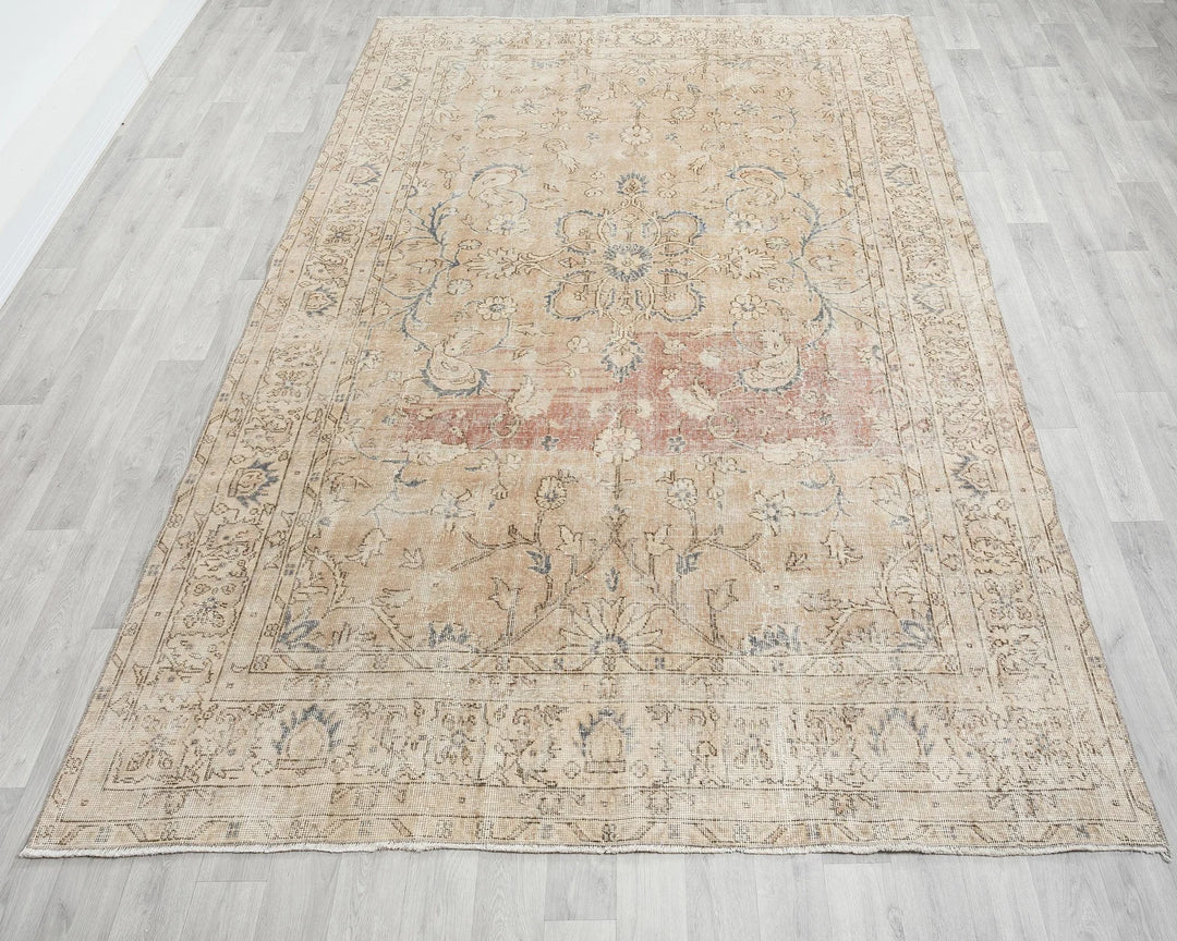 Multicolor Turkish Oushak Rug 6'10" x 9'5" Hand-Knotted | No. VR11119