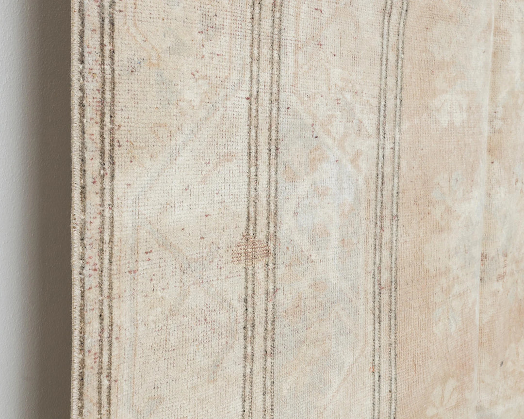 Beige Turkish Oushak Rug 3' 7" x 6' 7" Hand-Knotted | No. VR11222