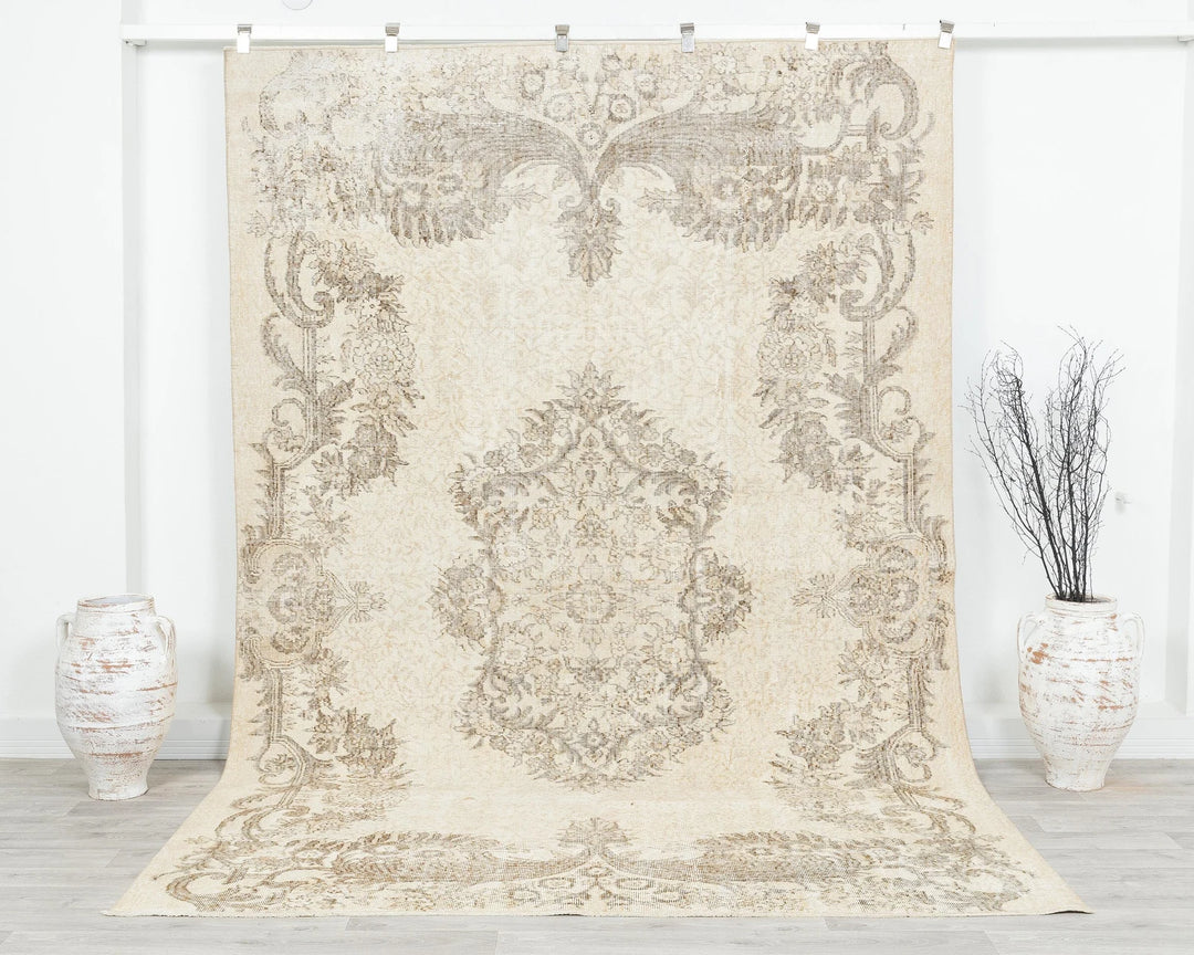 Multicolor Turkish Oushak Rug 10' x 6' 11" Hand-Knotted | No. VR11510