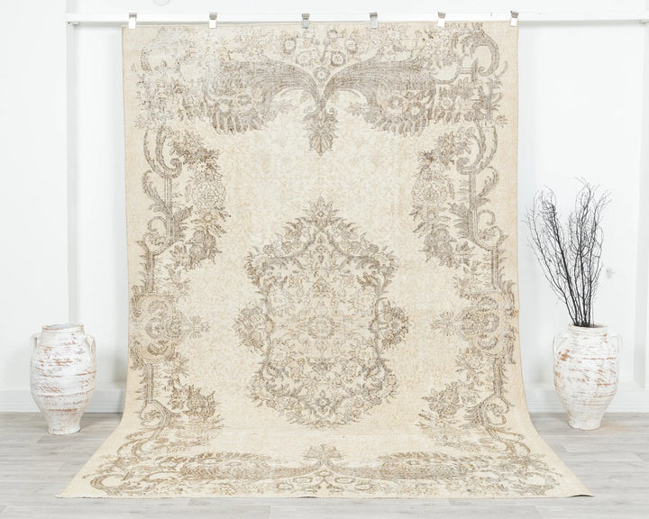 Multicolor Turkish Oushak Rug 10' x 6' 11" Hand-Knotted | No. VR11510