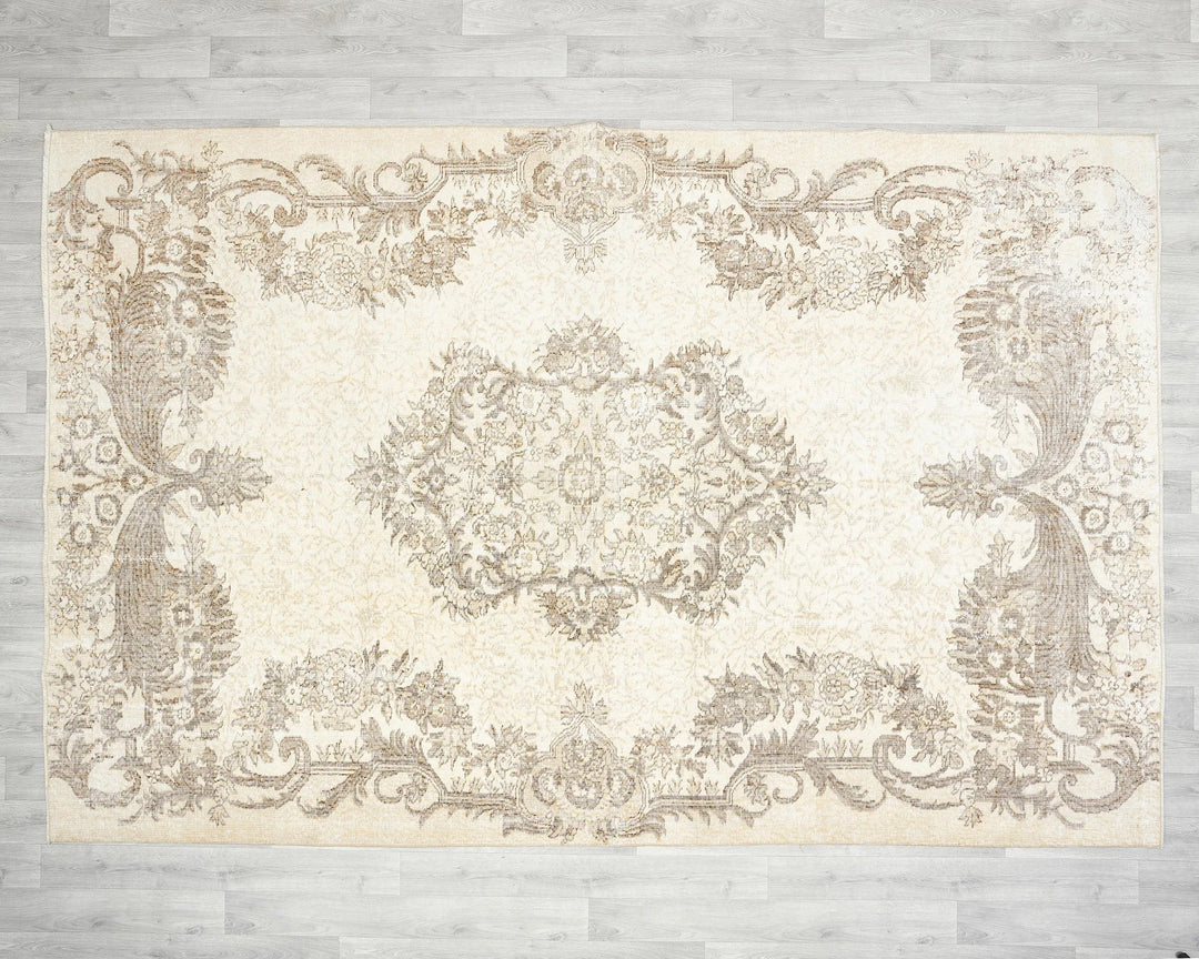 Multicolor Turkish Oushak Rug 10' x 6' 11" Hand-Knotted | No. VR11510