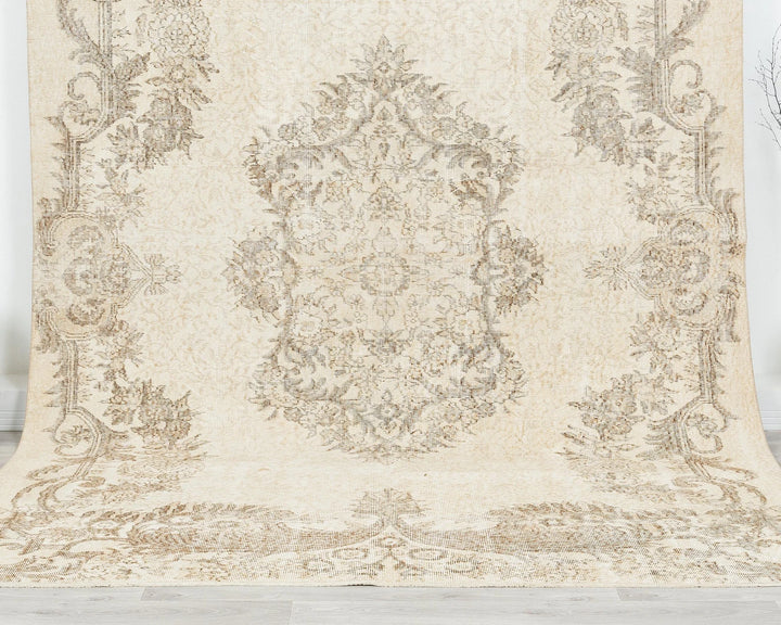 Multicolor Turkish Oushak Rug 10' x 6' 11" Hand-Knotted | No. VR11510