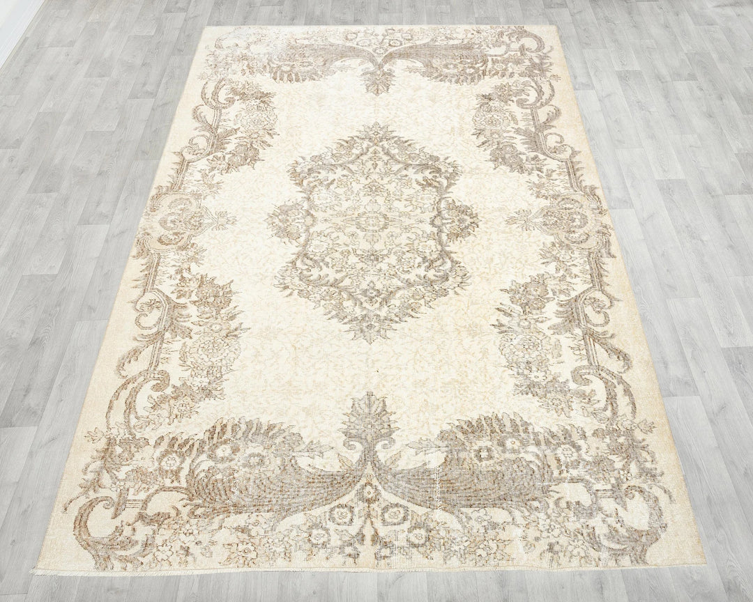 Multicolor Turkish Oushak Rug 10' x 6' 11" Hand-Knotted | No. VR11510
