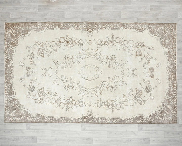 Multicolor Turkish Oushak Rug 6' 2" x 10' 1" Hand-Knotted | No. VR11553