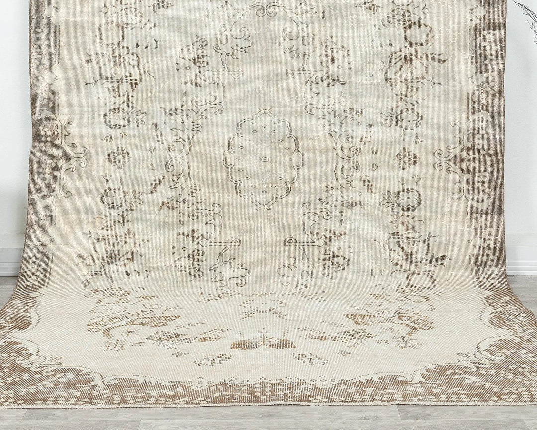 Multicolor Turkish Oushak Rug 6' 2" x 10' 1" Hand-Knotted | No. VR11553