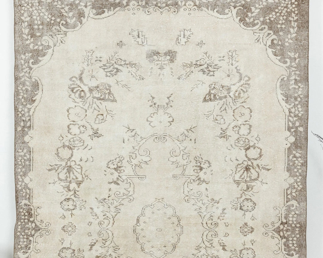 Multicolor Turkish Oushak Rug 6' 2" x 10' 1" Hand-Knotted | No. VR11553
