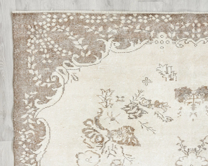 Multicolor Turkish Oushak Rug 6' 2" x 10' 1" Hand-Knotted | No. VR11553