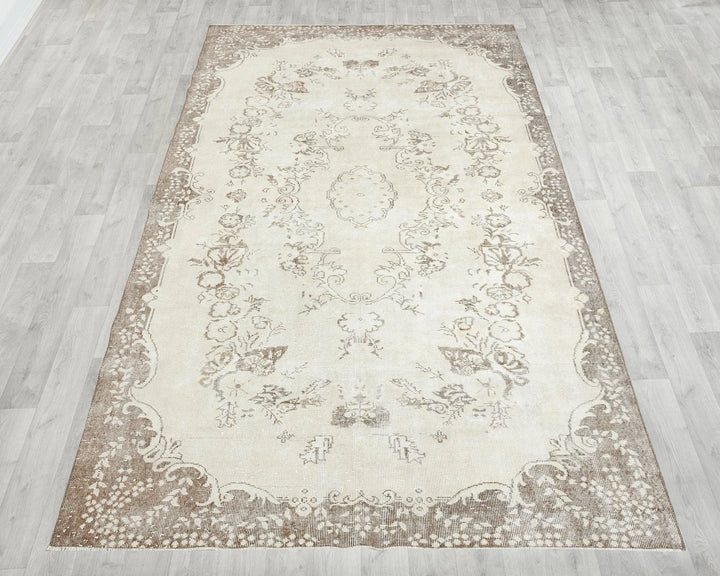 Multicolor Turkish Oushak Rug 6' 2" x 10' 1" Hand-Knotted | No. VR11553