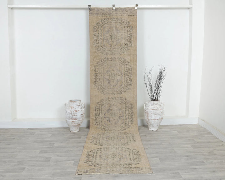 Multicolor Turkish Oushak Rug 2'7" x 11'6" Hand-Knotted