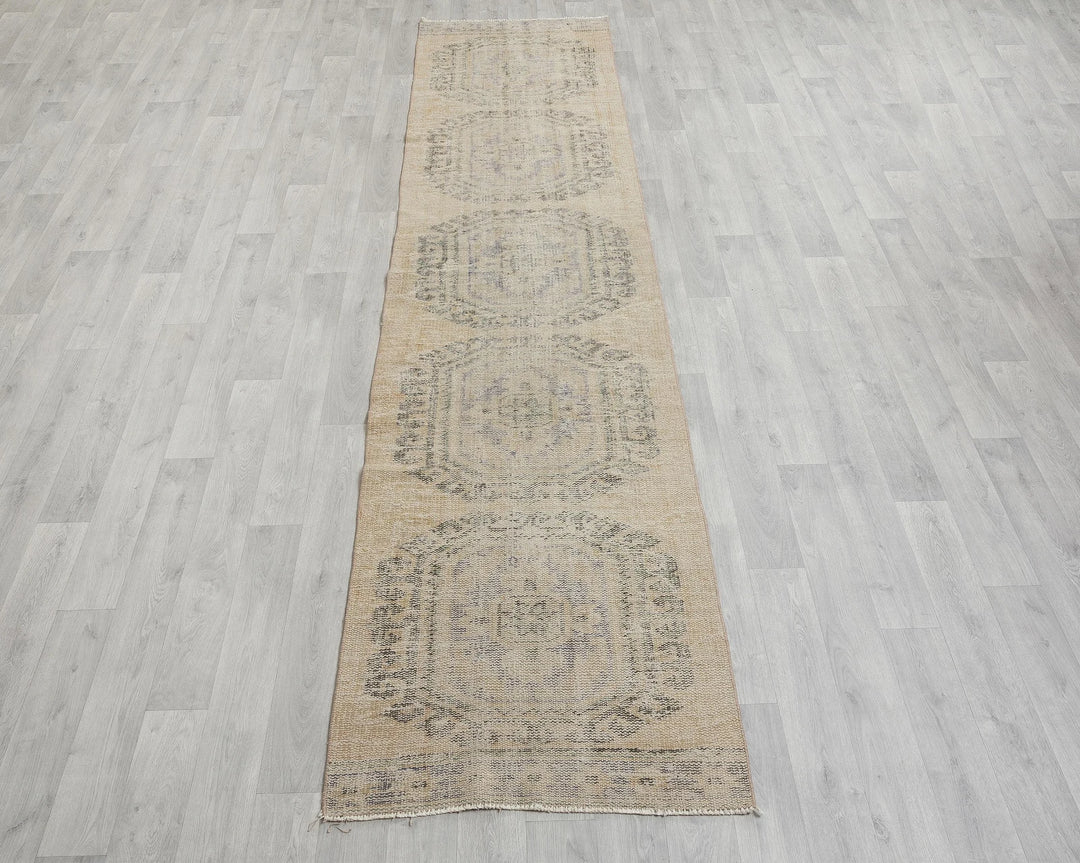 Multicolor Turkish Oushak Rug 2'7" x 11'6" Hand-Knotted view 9