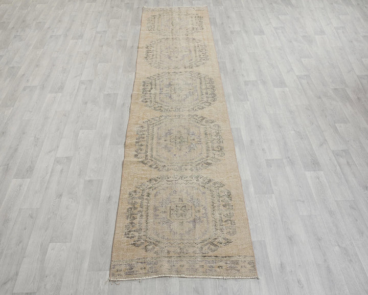 Multicolor Turkish Oushak Rug 2'7" x 11'6" Hand-Knotted view 9