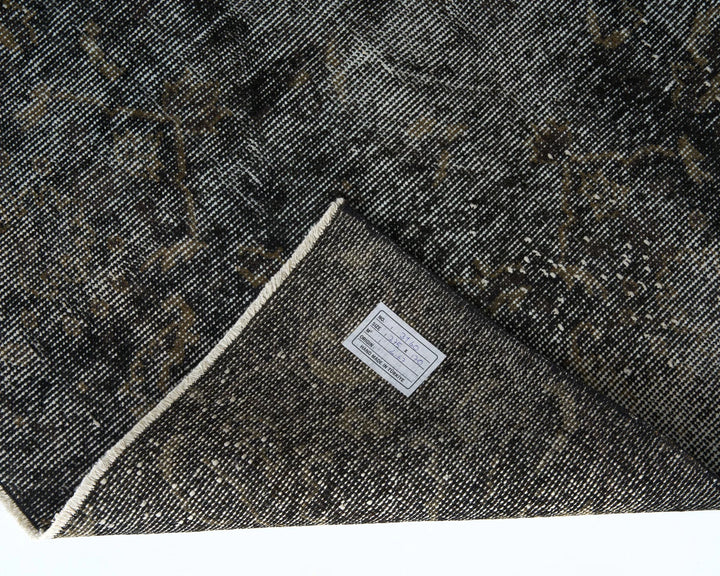 Black Turkish Oushak Rug 5'7" x 9' Hand-Knotted | No. VR11726