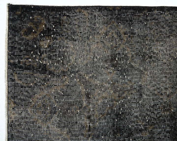 Black Turkish Oushak Rug 5'7" x 9' Hand-Knotted | No. VR11726