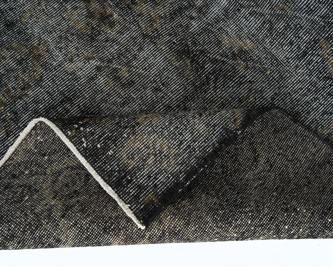 Black Turkish Oushak Rug 5'7" x 9' Hand-Knotted | No. VR11726