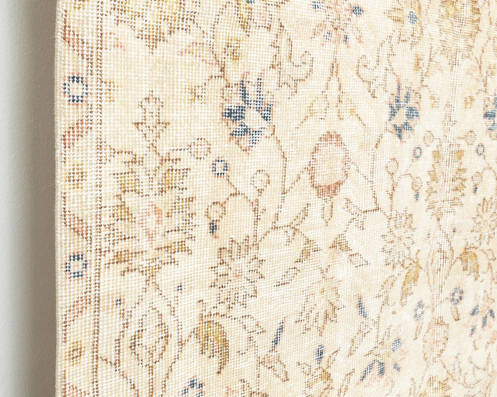 Beige Turkish Oushak Rug 8' 2" x 4' 5" Hand-Knotted | No. VR11950