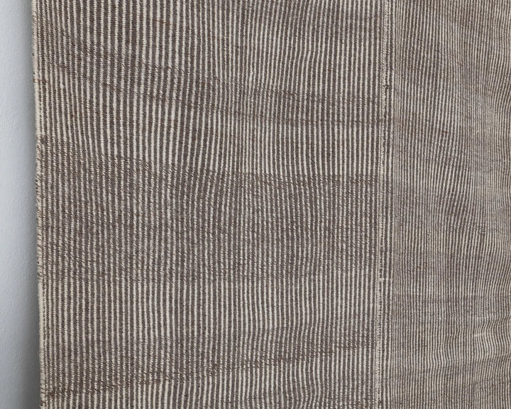 Brown Turkish Kilim Rug 9' x 12' 7" Flat-Weave | No. VR11999