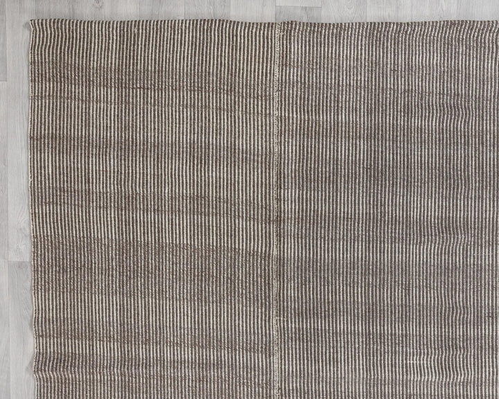 Brown Turkish Kilim Rug 9' x 12' 7" Flat-Weave | No. VR11999