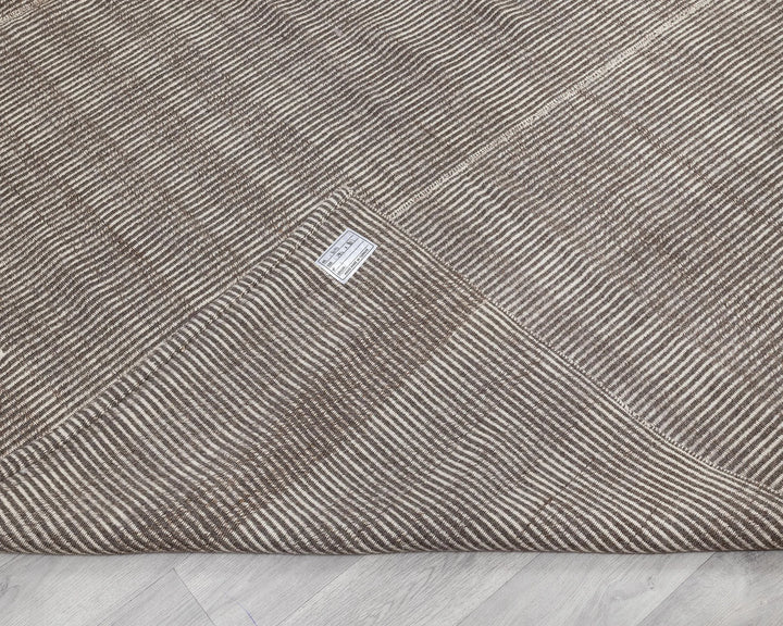 Brown Turkish Kilim Rug 9' x 12' 7" Flat-Weave | No. VR11999