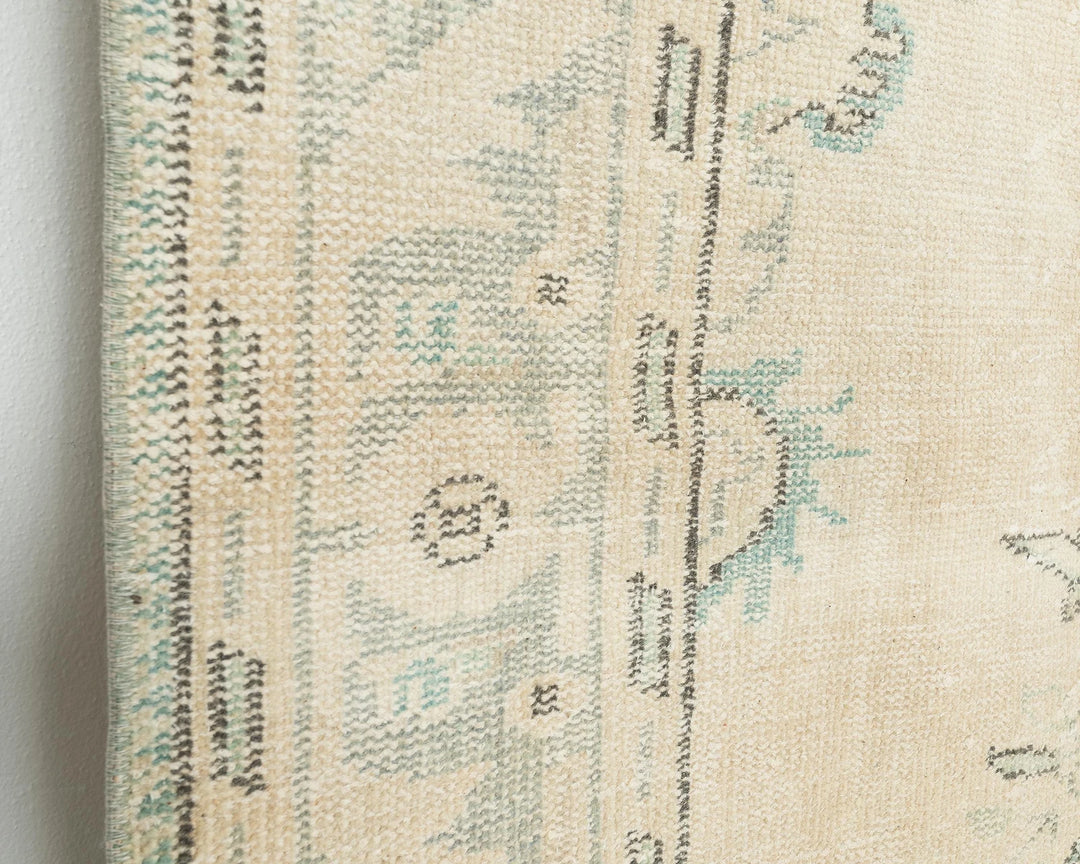 Beige Turkish Oushak Rug 5'9" x 9'6" Hand-Knotted | No. VR12225