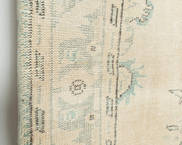 Beige Turkish Oushak Rug 5'9" x 9'6" Hand-Knotted | No. VR12225