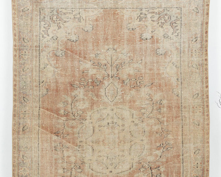 Orange Turkish Oushak Rug 5' 7" x 8' 4" Hand-Knotted | No. VR12376