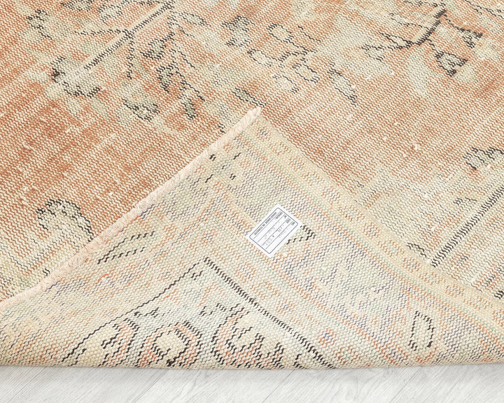 Orange Turkish Oushak Rug 5' 7" x 8' 4" Hand-Knotted | No. VR12376