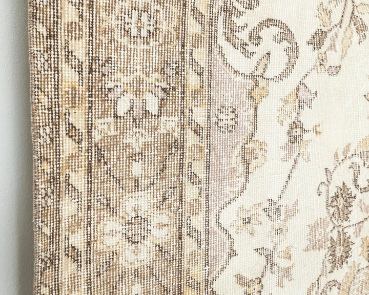 Beige Turkish Oushak Rug 5'11" x 9'2" Hand-Knotted | No. VR12427