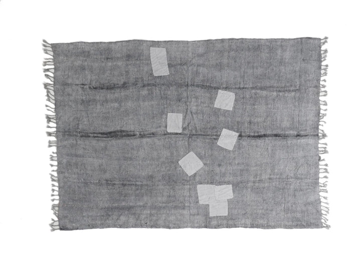 Gray Turkish Kilim Rug 5' 5" x 7' 7" Flat-Weave | No. VR12434