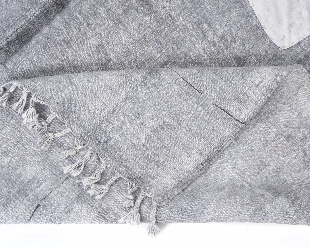 Gray Turkish Kilim Rug 5' 5" x 7' 7" Flat-Weave | No. VR12434