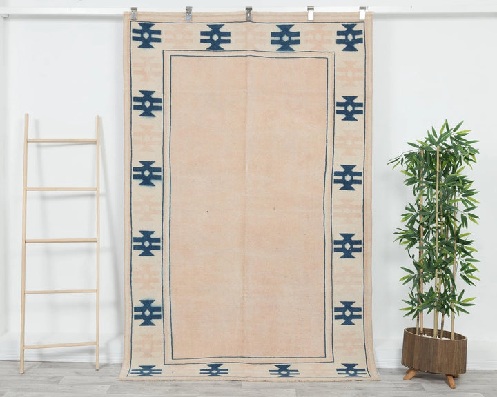 Pink Turkish Oushak Rug 4'11" x 7'6" Hand-Knotted | No. VR12466
