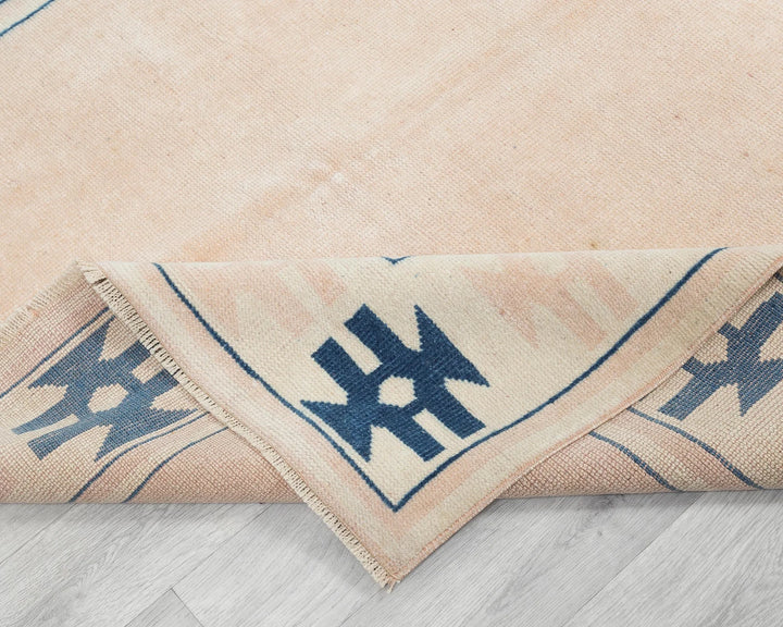 Pink Turkish Oushak Rug 4'11" x 7'6" Hand-Knotted | No. VR12466