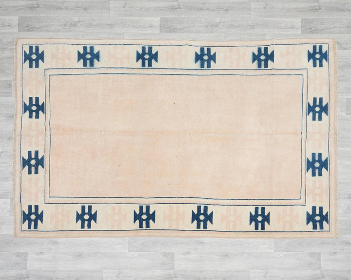Pink Turkish Oushak Rug 4'11" x 7'6" Hand-Knotted | No. VR12466