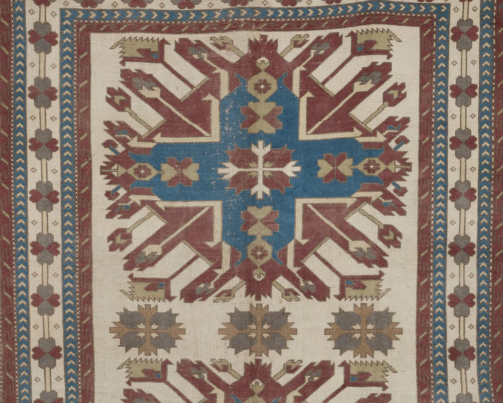 Multicolor Turkish Vintage Rug 6' 4" x 9' 2" Hand-Knotted | No. VR12485
