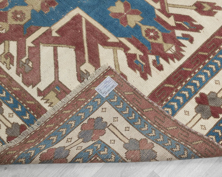 Multicolor Turkish Vintage Rug 6' 4" x 9' 2" Hand-Knotted | No. VR12485