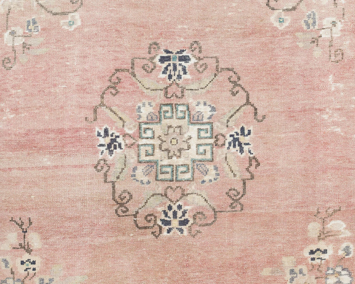 Multicolor Turkish Oushak Rug 3'4" x 11'7" Hand-Knotted | No. VR12559