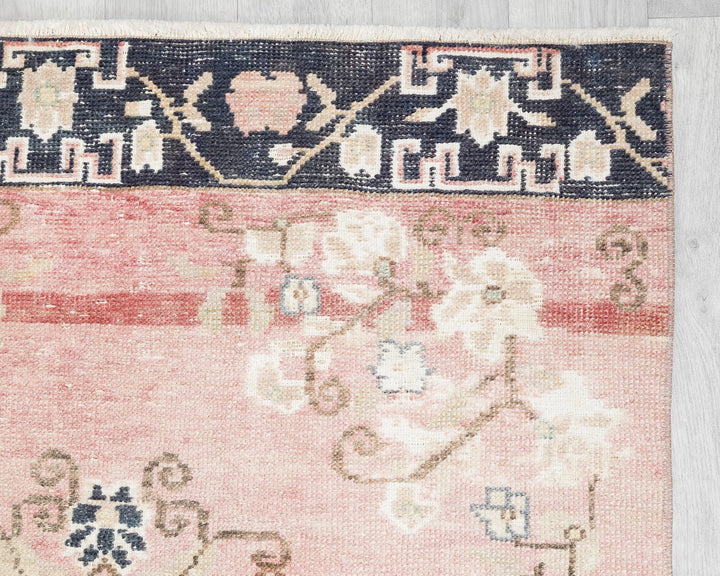 Multicolor Turkish Oushak Rug 3'4" x 11'7" Hand-Knotted | No. VR12559
