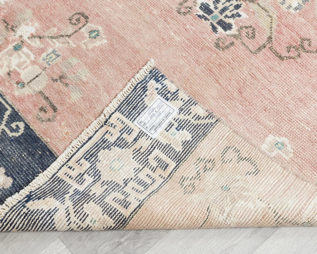 Multicolor Turkish Oushak Rug 3'4" x 11'7" Hand-Knotted | No. VR12559