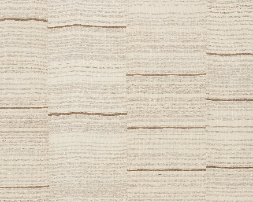 Beige Turkish Kilim Rug 9' 6" x 13' 1" Flat-Weave | No. VR12725
