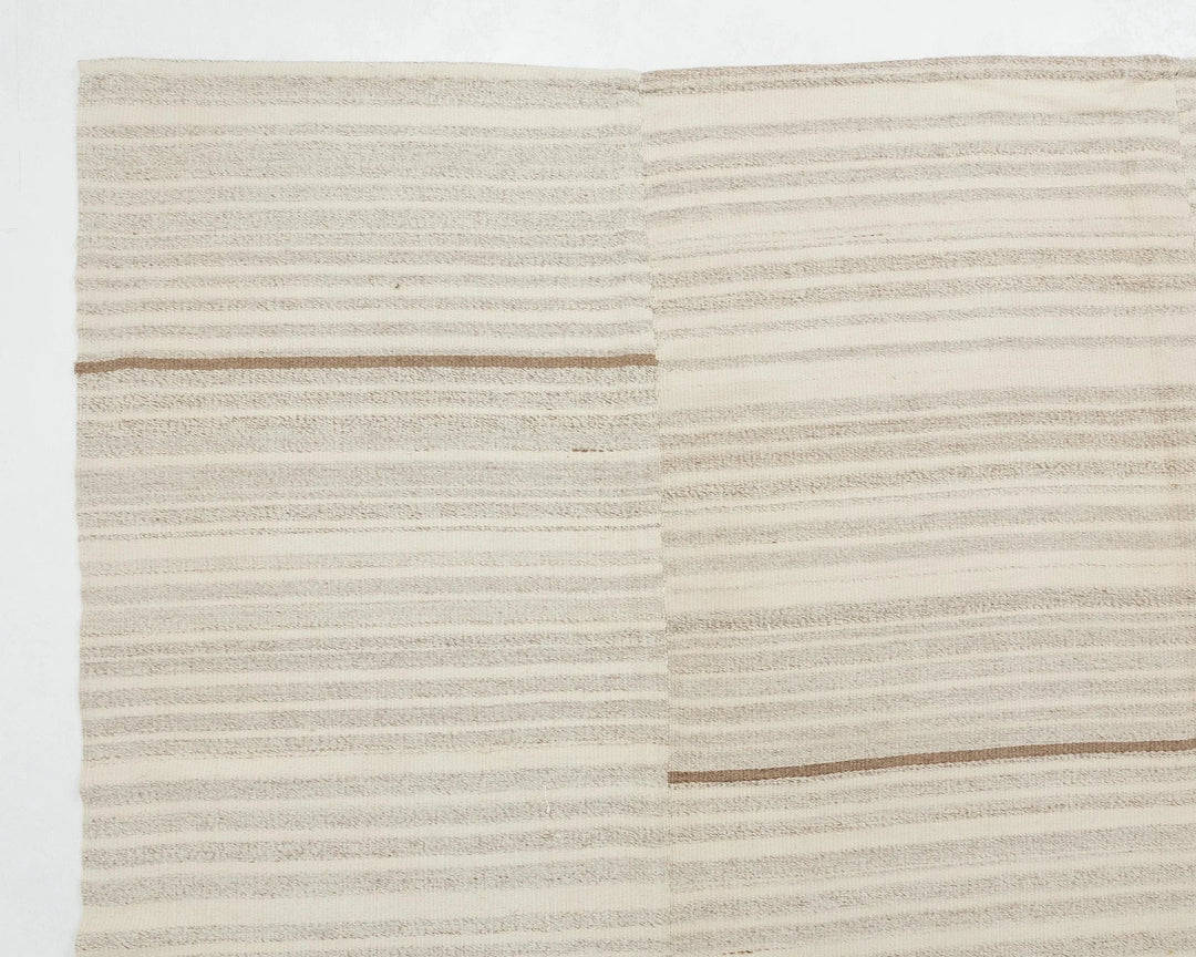 Beige Turkish Kilim Rug 9' 6" x 13' 1" Flat-Weave | No. VR12725