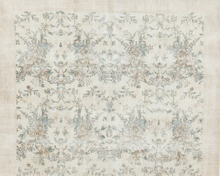 Gray Turkish Oushak Rug 6' 11" x 9' 10" Hand-Knotted | No. VR12726