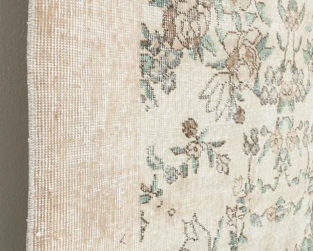Gray Turkish Oushak Rug 6' 11" x 9' 10" Hand-Knotted | No. VR12726