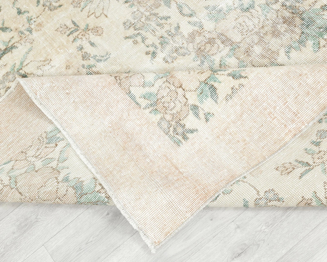 Gray Turkish Oushak Rug 6' 11" x 9' 10" Hand-Knotted | No. VR12726