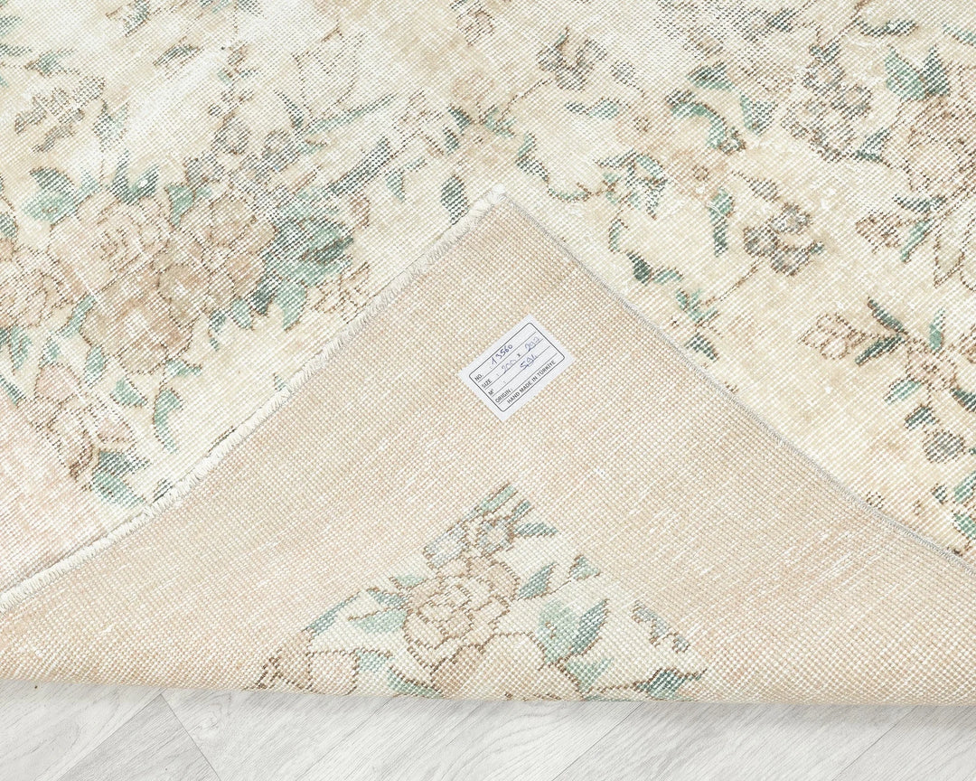 Gray Turkish Oushak Rug 6' 11" x 9' 10" Hand-Knotted | No. VR12726