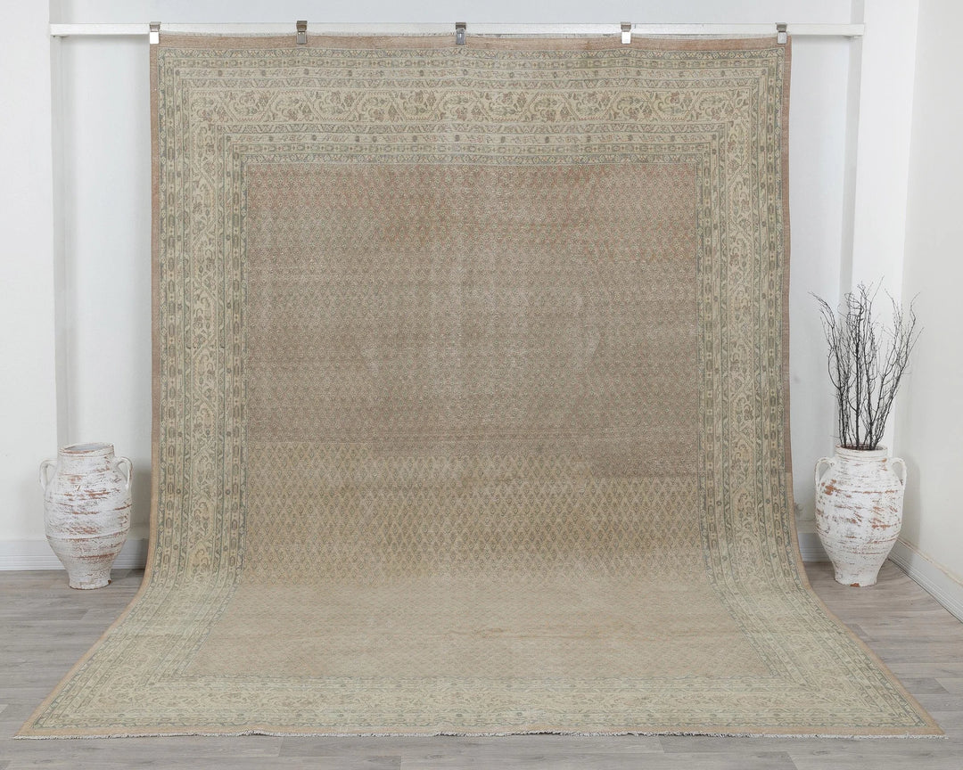 Multicolor Turkish Oushak Rug 8' 2" x 11' 3" Hand-Knotted