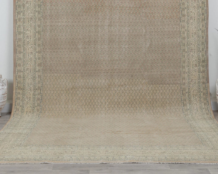 Multicolor Turkish Oushak Rug 8' 2" x 11' 3" Hand-Knotted detail