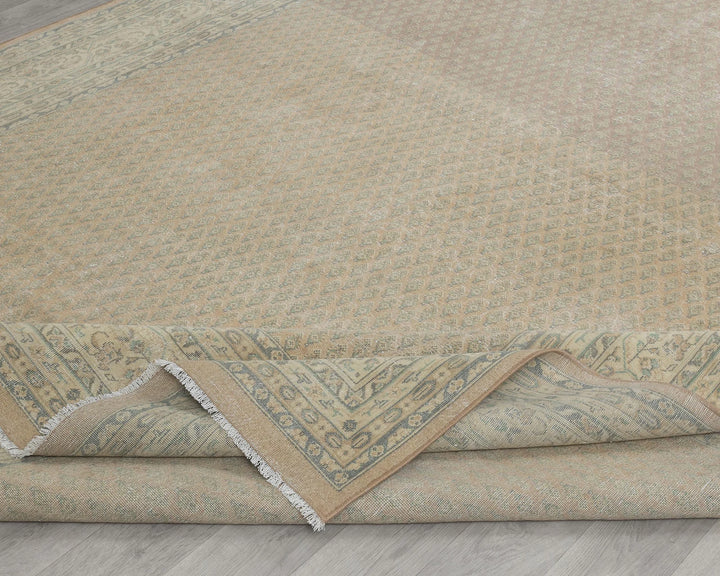 Multicolor Turkish Oushak Rug 8' 2" x 11' 3" Hand-Knotted texture