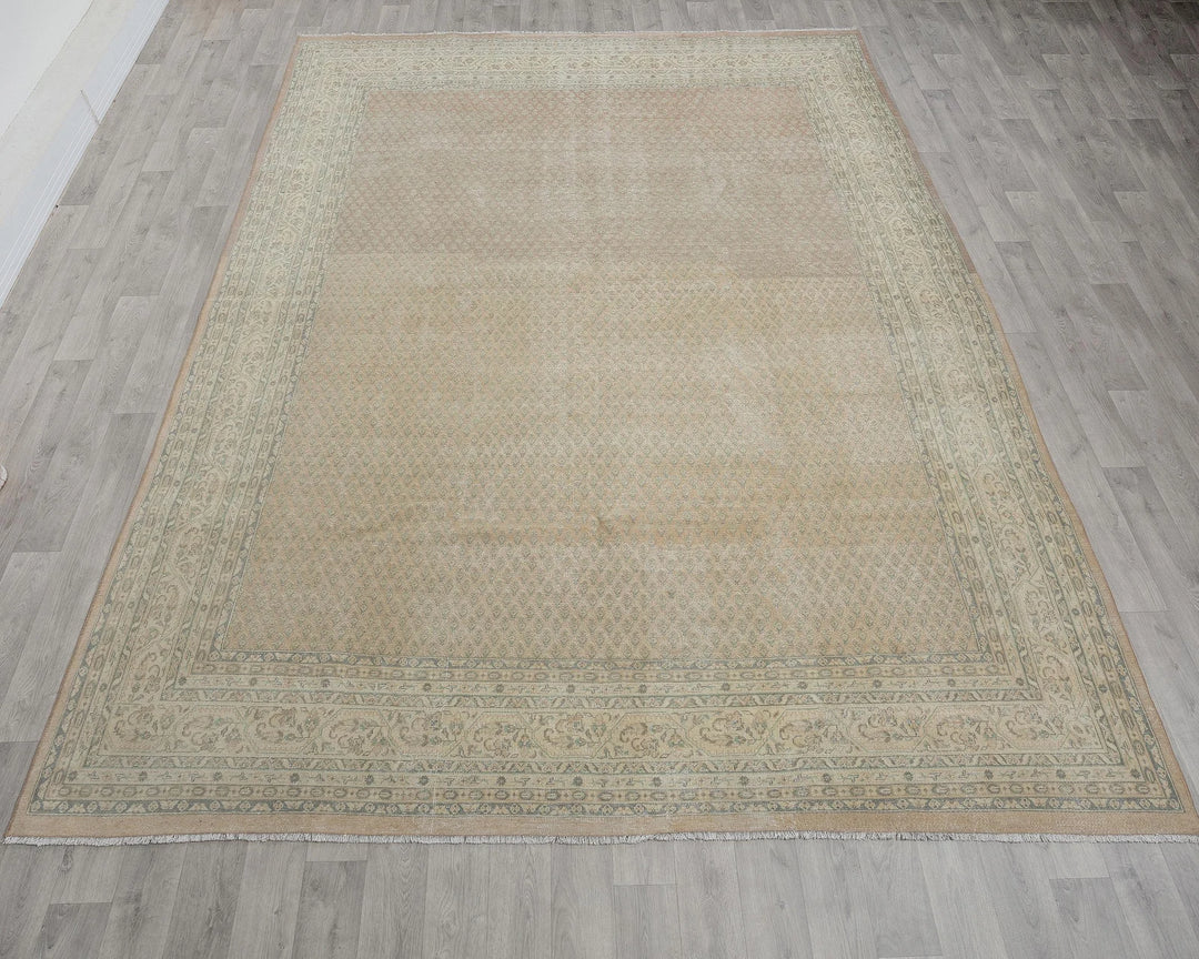 Multicolor Turkish Oushak Rug 8' 2" x 11' 3" Hand-Knotted reverse