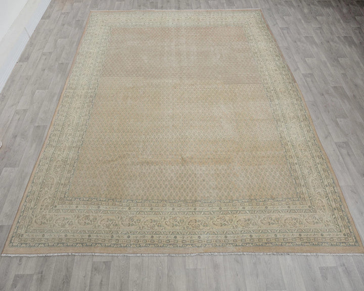 Multicolor Turkish Oushak Rug 8' 2" x 11' 3" Hand-Knotted reverse